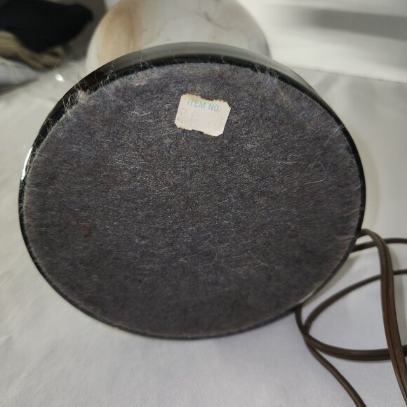 VTG MCM Drip Glaze Ceramic Table Lamp With Abstract Glaze Design - Picture 4 of 4